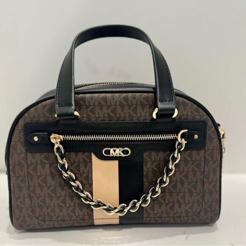 Michael KORS Williamsburg logo-plaque leather tote bag, purse new - Picture 5 of 12